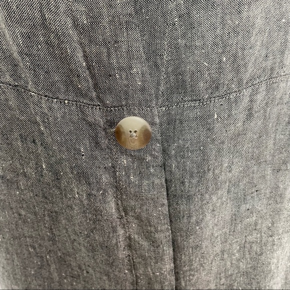 Andrea Jovine 100% Linen Blazer Jacket Gray/Brown Size Large - Picture 2 of 11